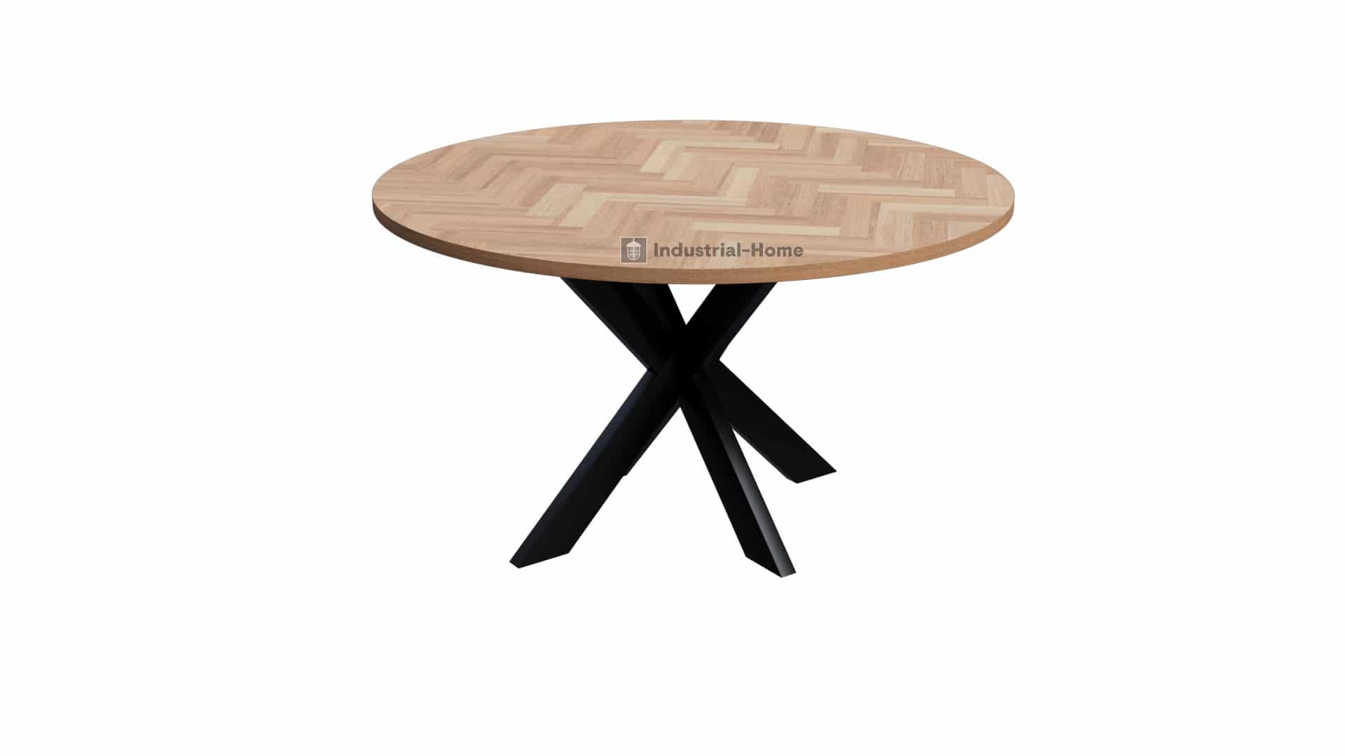 Round herringbone table