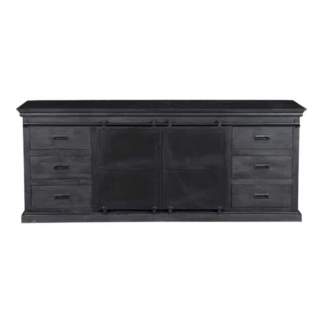 Mangohouten Dressoir Zwart 160x90x45 Cm 8211 Bestel Nu Voor Levering In Week 22