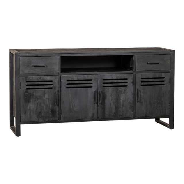 Komoda z drewna mango 180x90x45 cm czarna 8211 Zamów teraz, a otrzymasz dostawę w 29. tygodniu