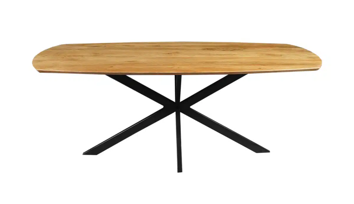 Mangohouten Eettafel 160x90cm Deens Ovaal Spin Poot 25mm Blad Met Verjongde Rand 8211 Bestel Nu Voor Levering In Week 23