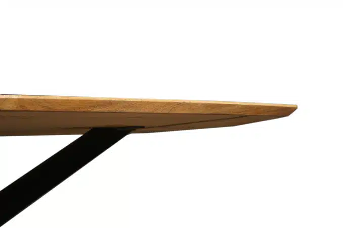 Eettafel Deens Ovaal Spin Poot 25mm Blad Met Verjongde Rand Naturel2