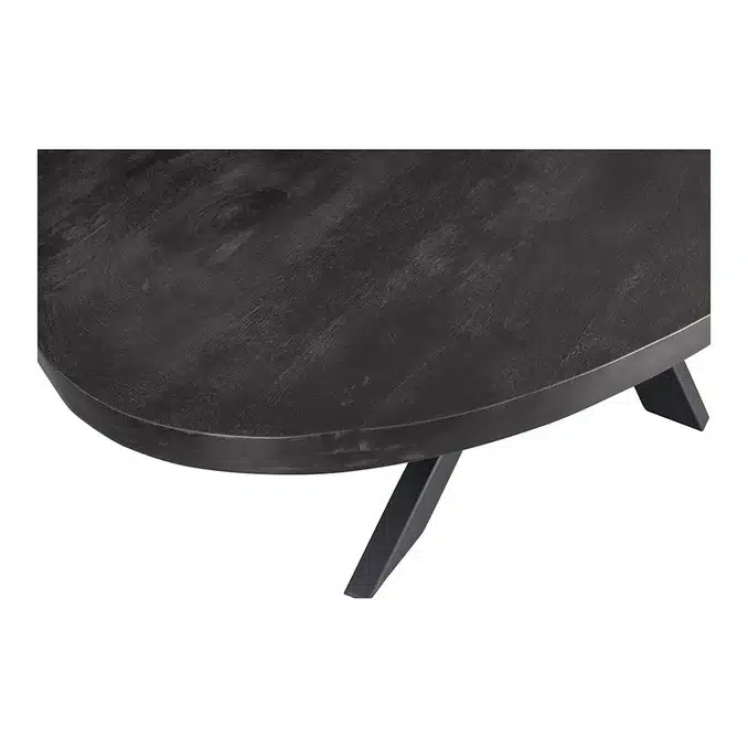 Eettafel Ovaal Zwart 6cm Blad2