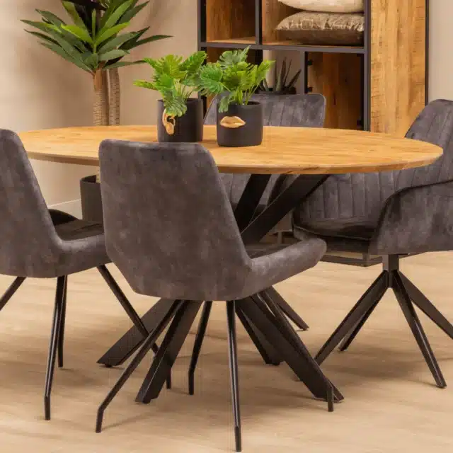 Mangohouten Eettafel 300x130cm Ovaal 25mm Blad Met Verjongde Rand 8211 Bestel Nu Voor Levering In Week 29