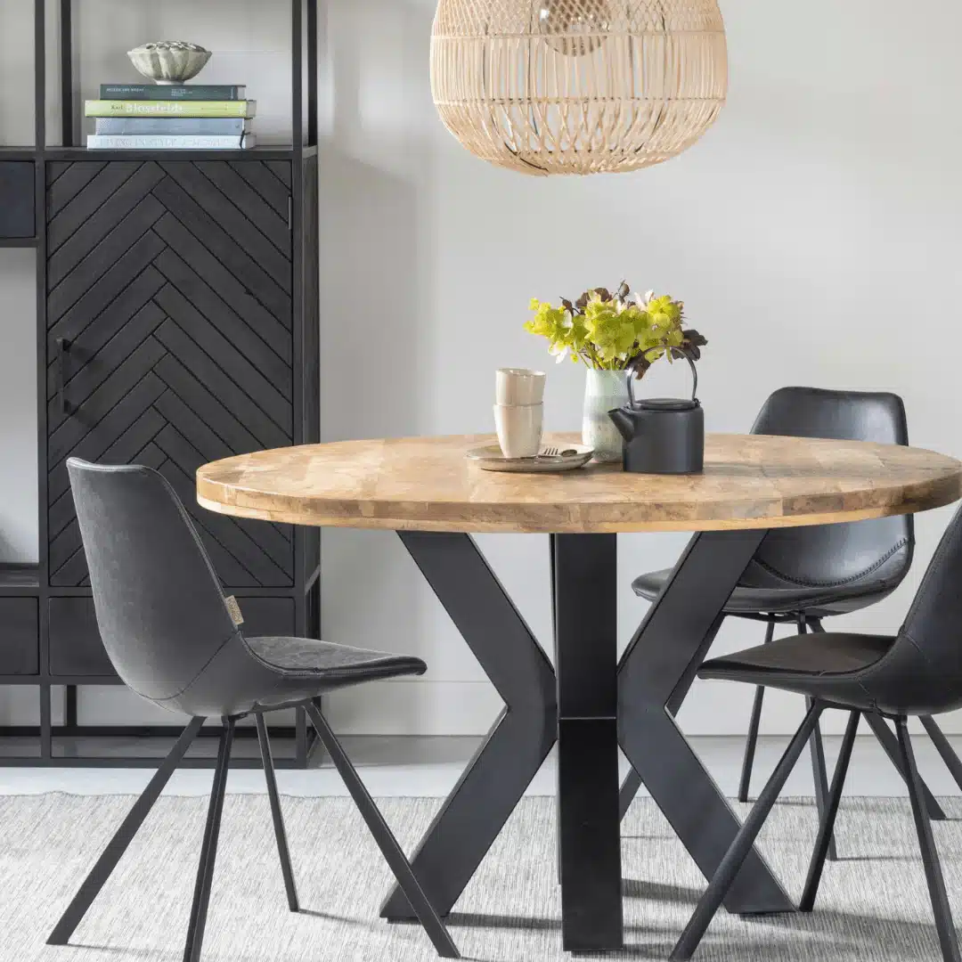 Mango Wood Dining Table Round 140 cm (5 cm top) Delivery time