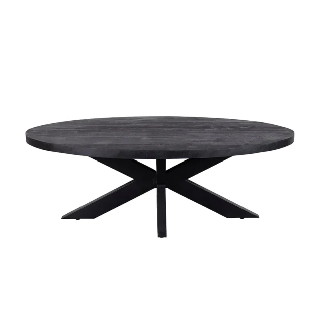 Couchtisch aus Mangoholzmesaovalblackmahom 4