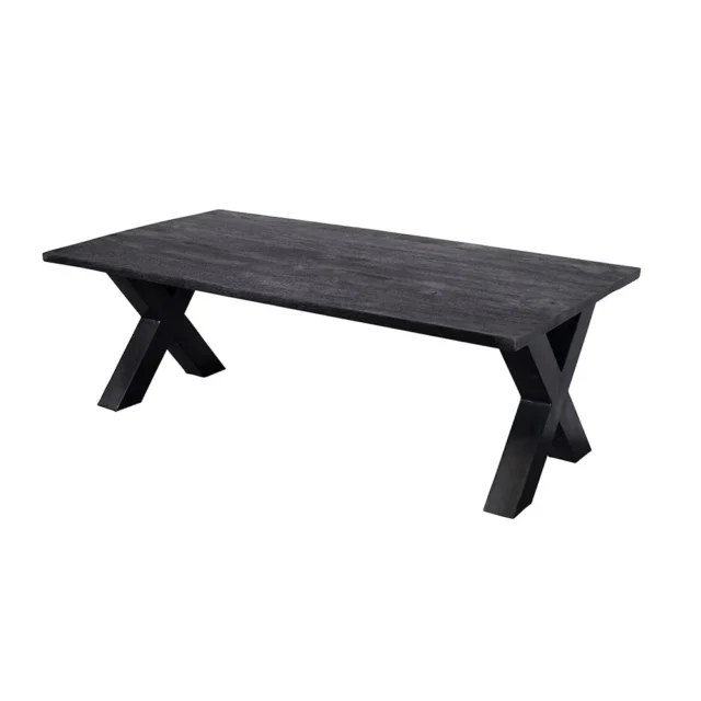 Couchtisch aus Mangoholz, Orlando, 130 cm, Schwarz, Mahagoni 1