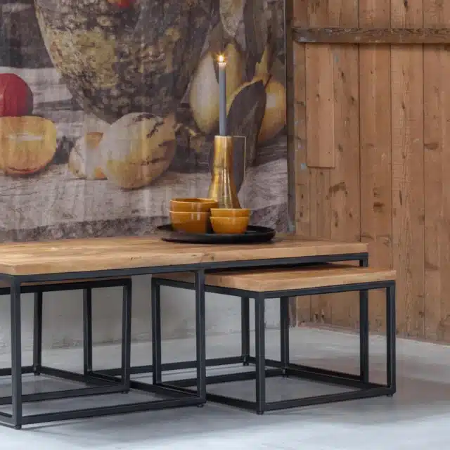 Zestaw stolików kawowych Mango Wood z 3 stolikami 8211 Zamów teraz, a otrzymasz dostawę w 20. tygodniu