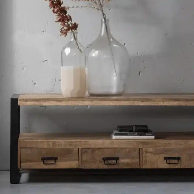 Mango Wood TV Cabinet 180x45x60cm 8211 Order Now for Delivery in Week 50